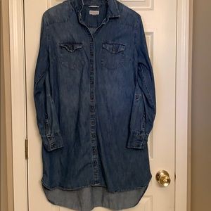 Long sleeve jean dress